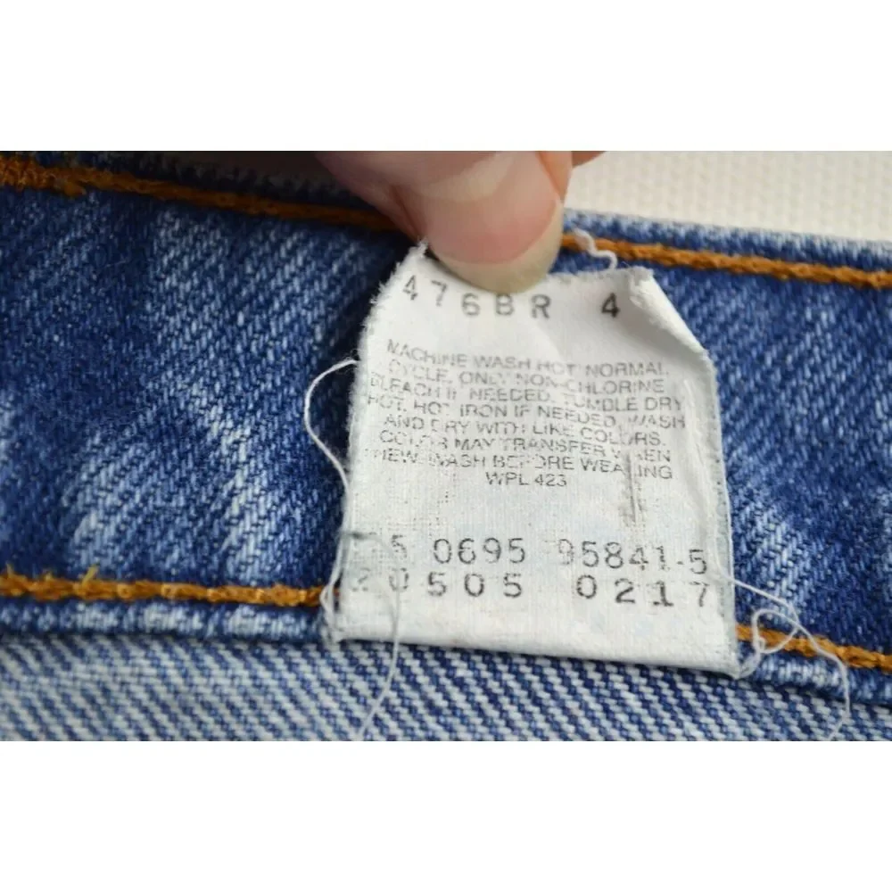 Vintage Levi 505 Orange Tab Jeans Mens 34 Inseam 28 (Cut Off) Reg Fit Straight‎